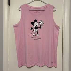 Life Is Good Womens Disney Steamboat Willie Mickey Mouse Crusher Tank Top XL Pnk